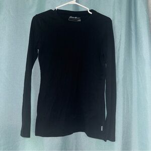 Eddie Bauer Black Long Sleeve Crew Top